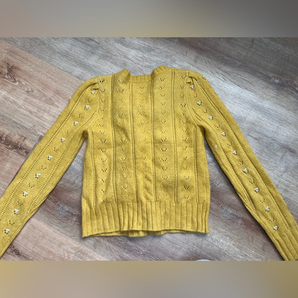 Mustard Yellow Ruffle Sweater - Picture 2 of 5